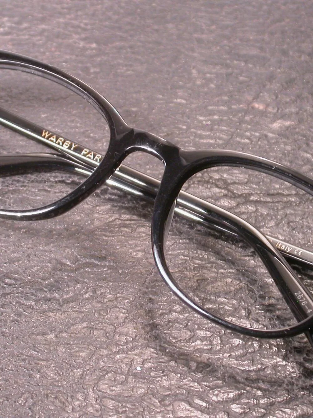 Warby Parker Durand Black and Gold Eyeglasses Frames ITALY